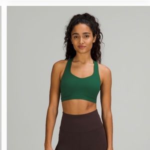 Lululemon Free to be Serene Bra, Size 8, Everglade Green